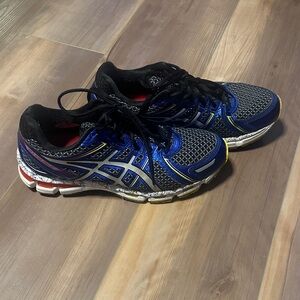 Asics Gel Kayano 19 T342N 9091 Black/Lightning/Blue RUNNING Size 8